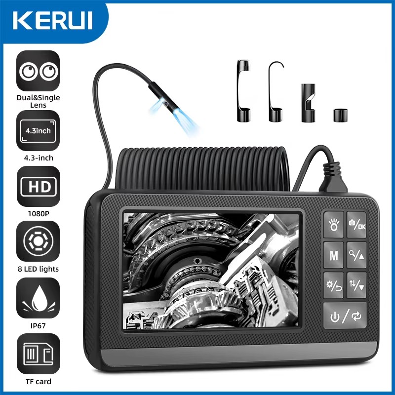 Webcam Hd 1080P - KERUI Çift Lens Endüstriyel Endoskop Muayene