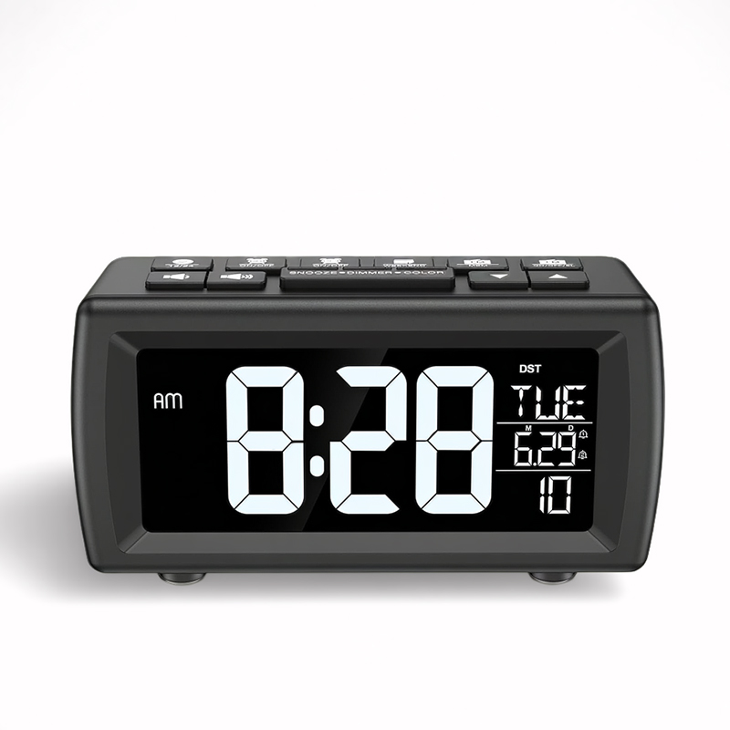 Led Desk Clock - FM Radyo Çalar Saat Retro Dijital