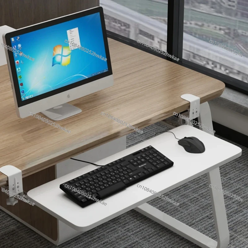 Office Drawer Organizer - Kelepçeli Klavye Tepsisi Ergonomik Sürgülü Masa
