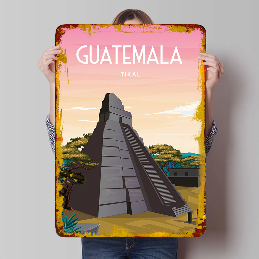 Home Office Guatemala - Guatemala Tikal Maya Piramidi Manzara Demir