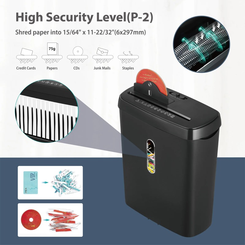 Home Office Paper Shredder - 108P Parçalayıcı Ofis Büyük Kapasiteli Elektrikli