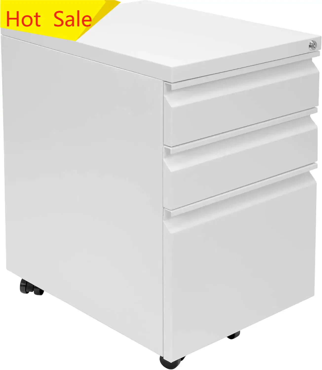 Drawer Pedestal Cabinet - Mount It 3 Çekmeceli Kilitli ve