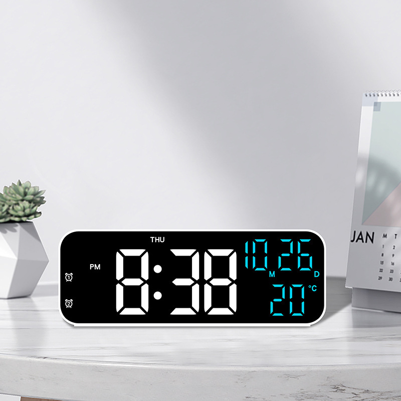 Led Desk Clock - Basit Dijital Çalar Saat Çok Fonksiyonlu