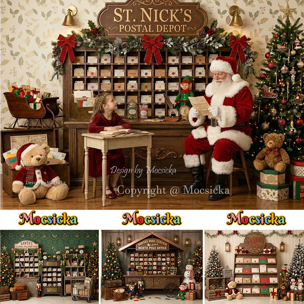 Home Office Backdrop - Mocsicka Noel Kuzey Kutbu Postanesi Arka