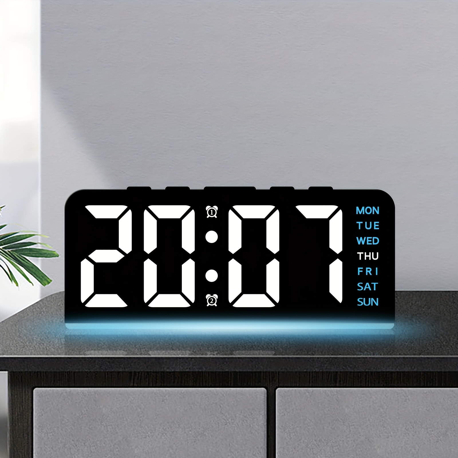 Led Desk Clock - 1 Adet Dijital LED Alarm Saati,