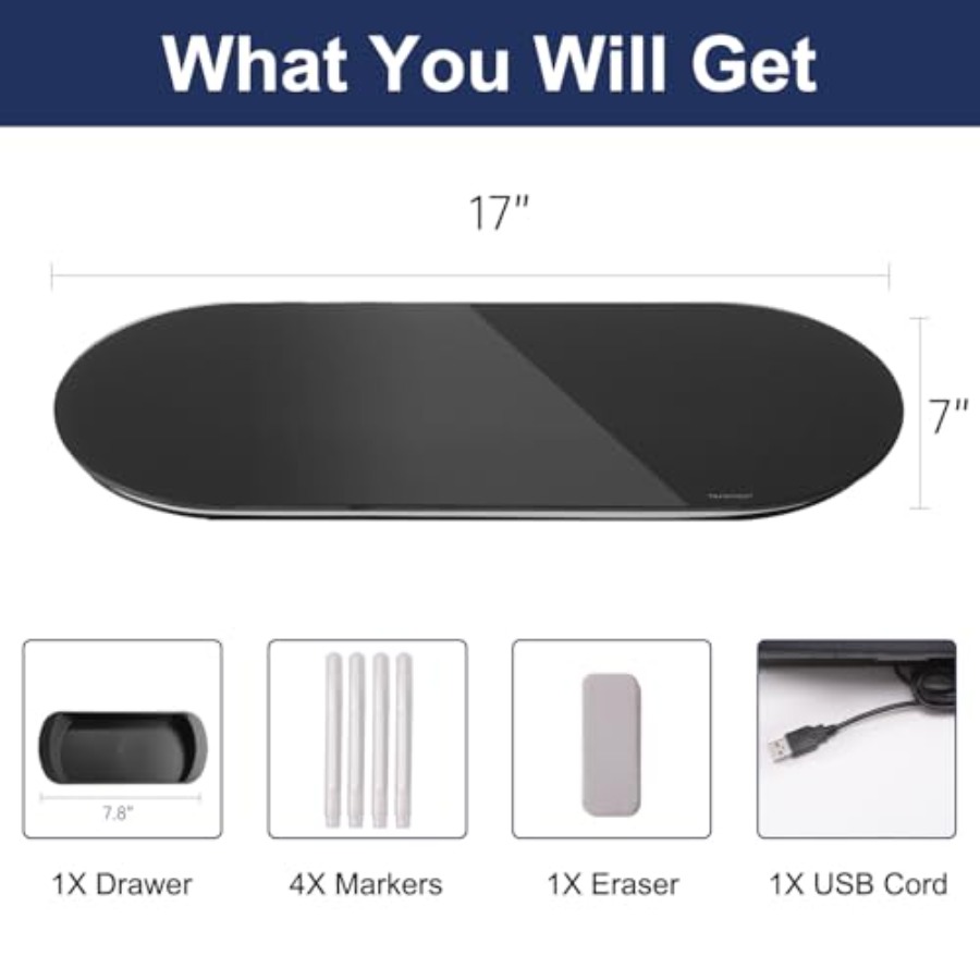 Cam Masaüstü Beyaz Tahta - 17  - Desk Drawer Small incelemesi ve fiyatı