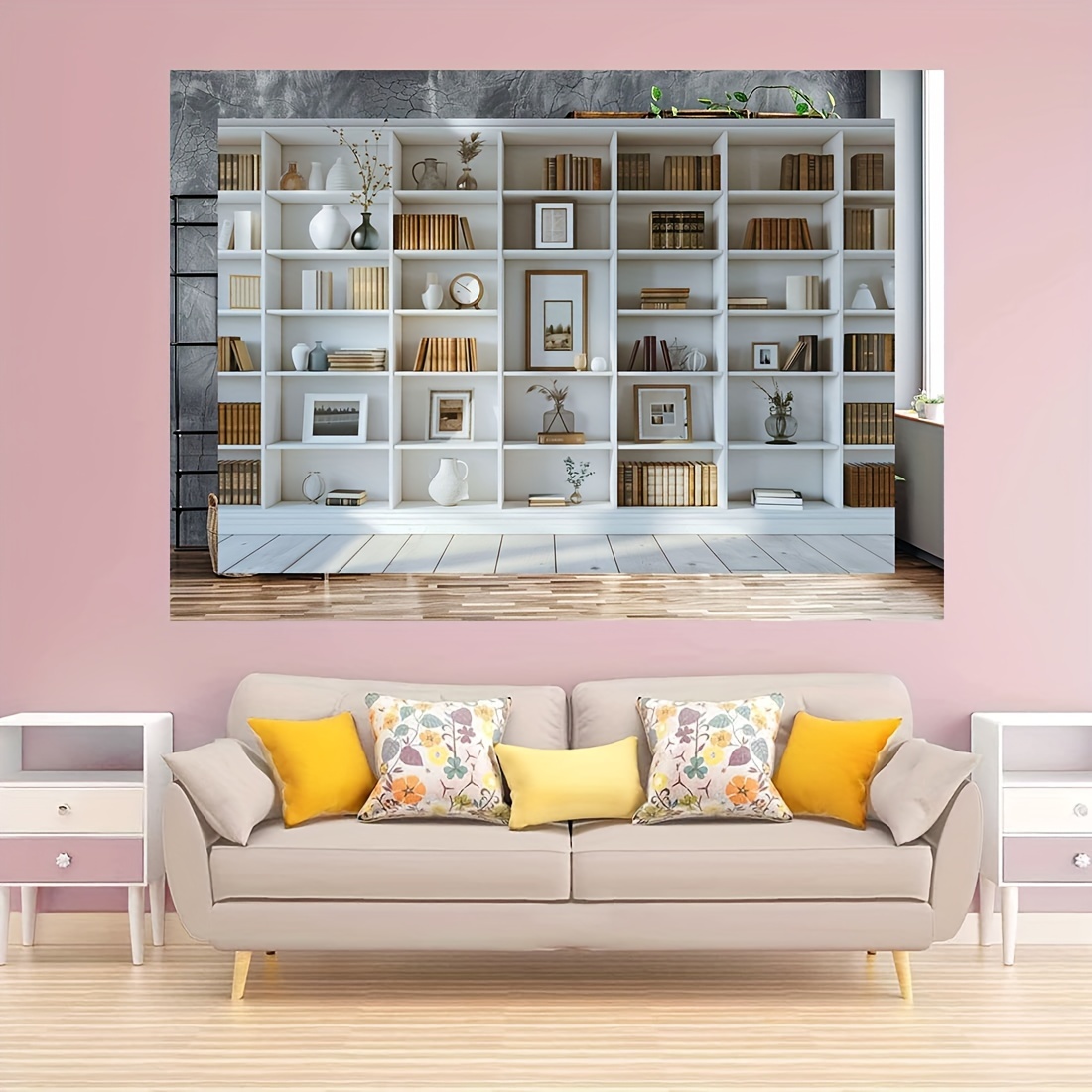 1 adet Beyaz Kitaplık arka pla - Home Office Zoom Background incelemesi ve fiyatı