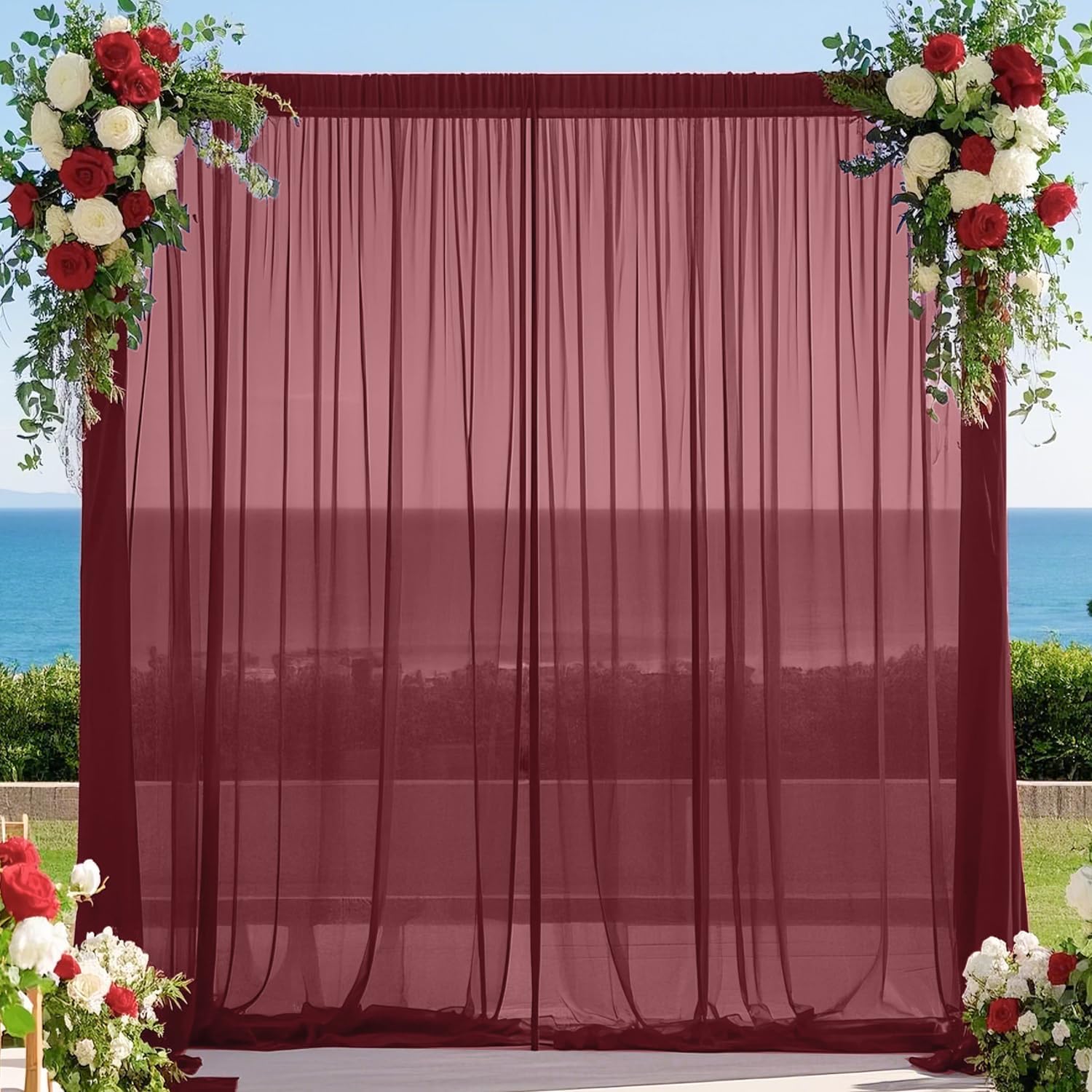 2 Adet Bordo Fon Perdesi, Şifo - Home Office Backdrop incelemesi ve fiyatı
