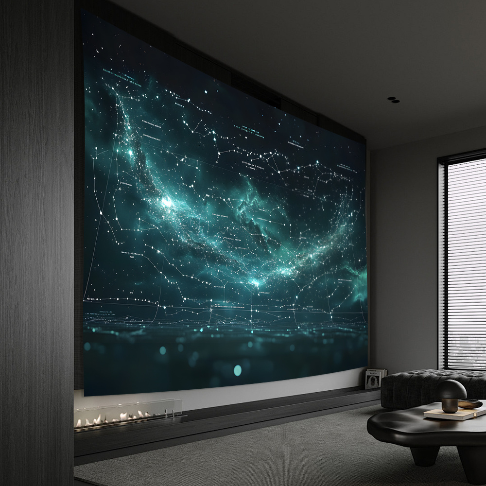 Yıldızlı Gece Zemin Bezi - Otu - Home Office Backdrop incelemesi ve fiyatı