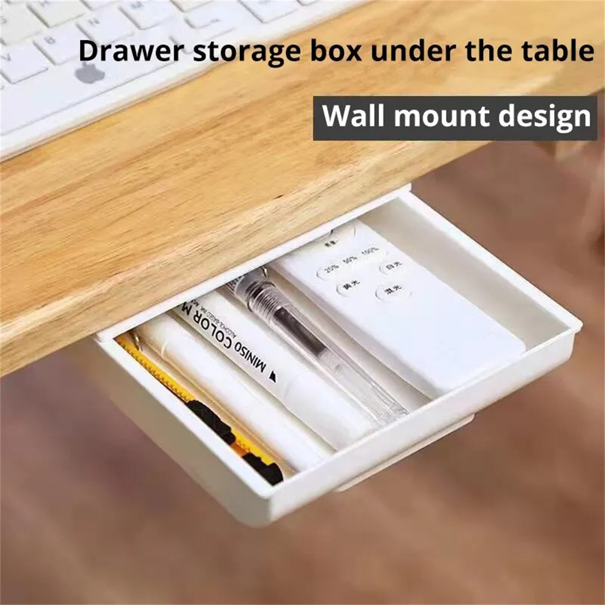 1 adet beyaz kendinden yapışka - Desk Drawer Small incelemesi ve fiyatı