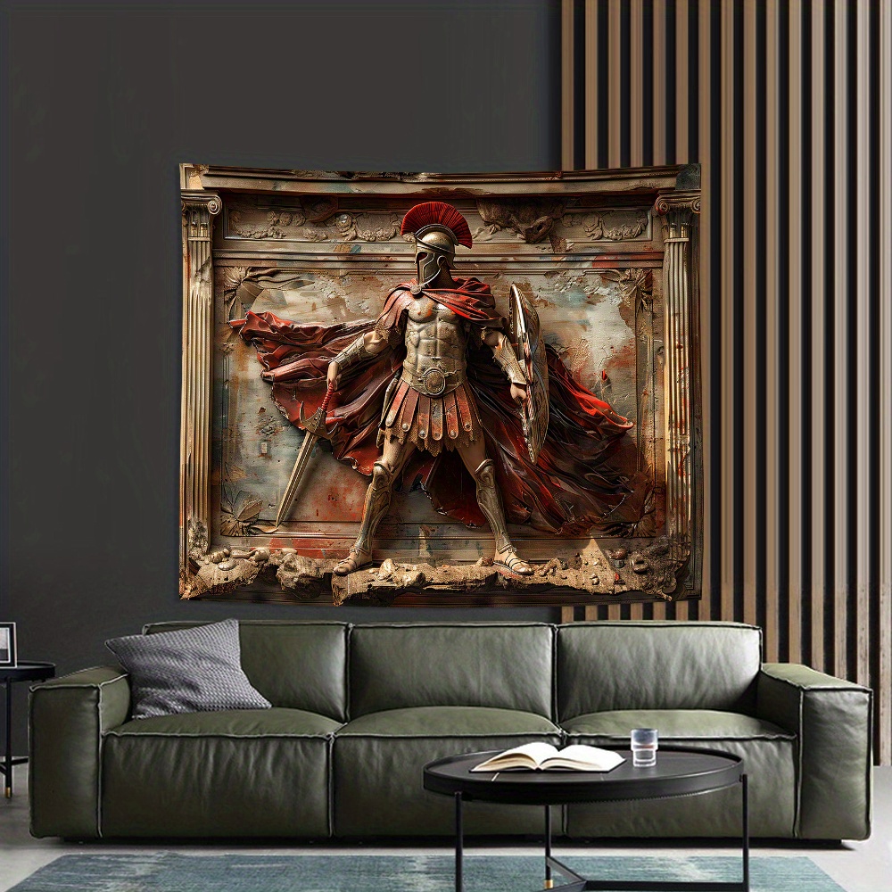 3D Spartan Savaşçı Goblen Duva - Home Office Backdrop incelemesi ve fiyatı
