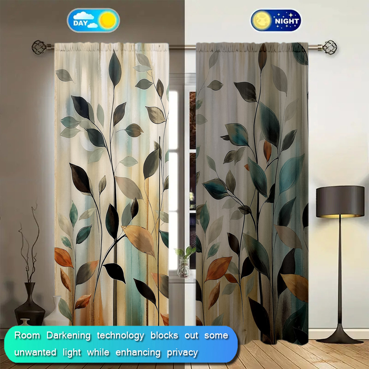 2 Panel Soyut Yaprak Baskılı P - Home Office Room Inspiration incelemesi ve fiyatı