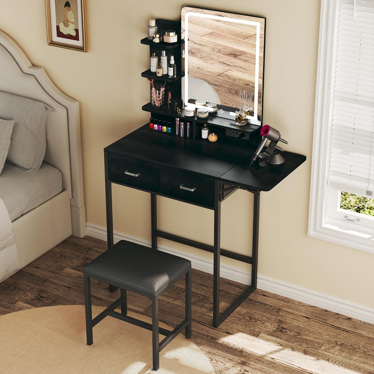 Aynalı ve Işıklı Makyaj Masası - Desk Drawer Small incelemesi ve fiyatı