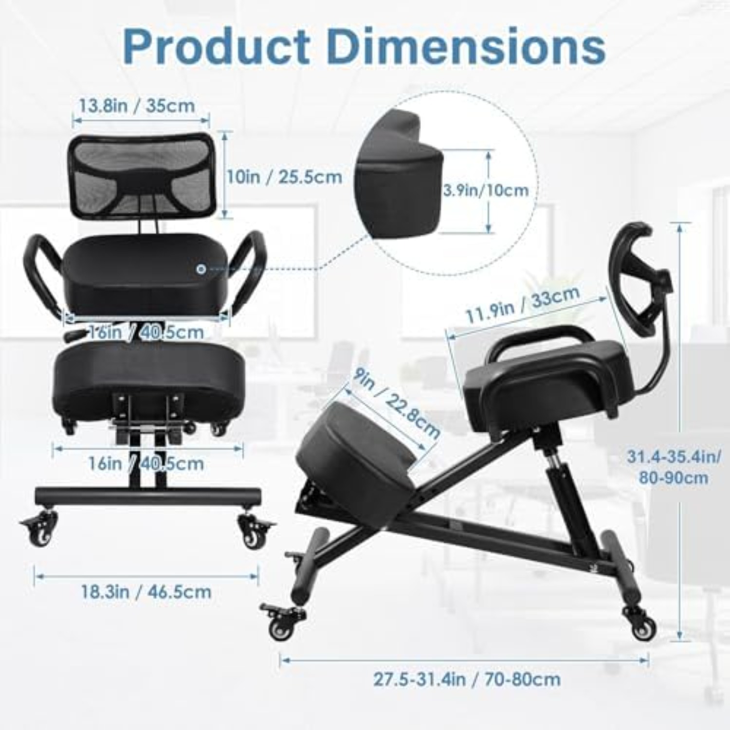 Ergonomik Diz Çökmüş Koltuk Ay - Home Office Ergonomics incelemesi ve fiyatı