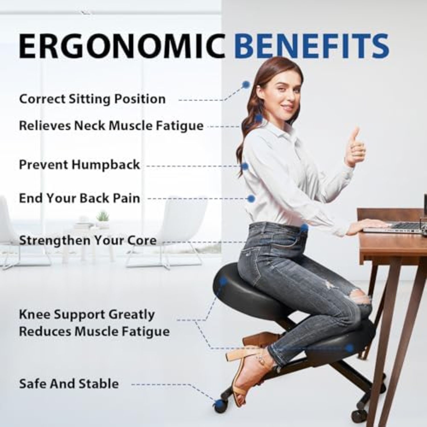 Ergonomik Diz Çökme Koltuğu, E - Home Office Ergonomics incelemesi ve fiyatı