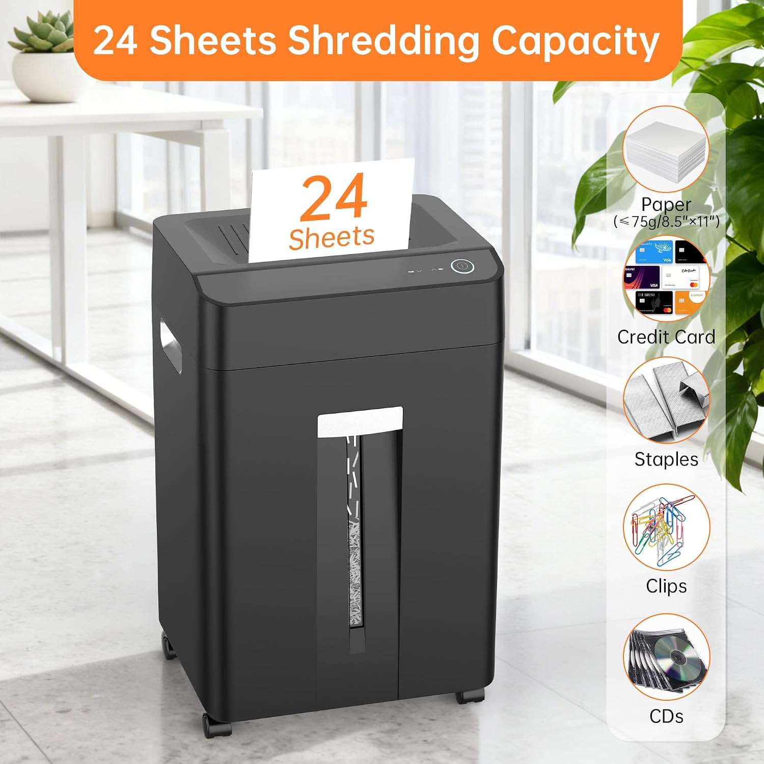 24 Yaprak Çapraz Kesim Kağıt P - Home Office Paper Shredder incelemesi ve fiyatı