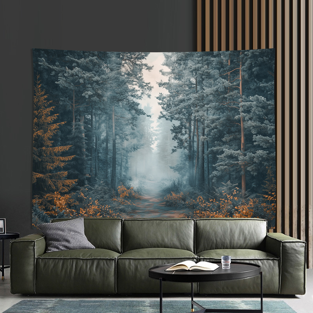 Misty Forest Path Dijital bask - Home Office Backdrop incelemesi ve fiyatı