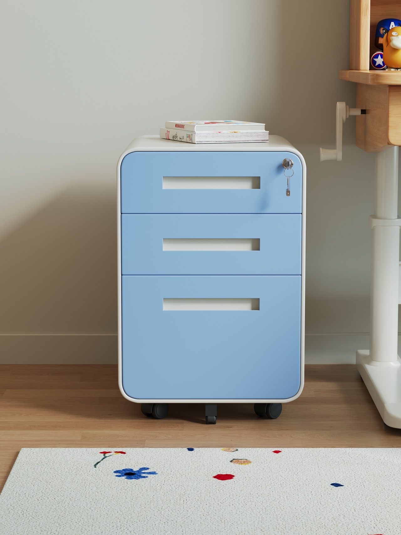 Modern Basit Çocuklar İçin 3 Ç - Drawer Pedestal Cabinet incelemesi ve fiyatı