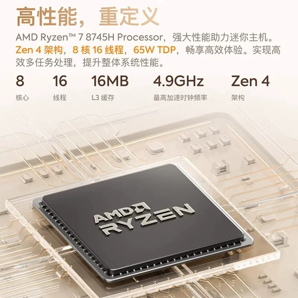 Mingfan UM870 Slim Ryzen R7-87 - Home Office Design incelemesi ve fiyatı
