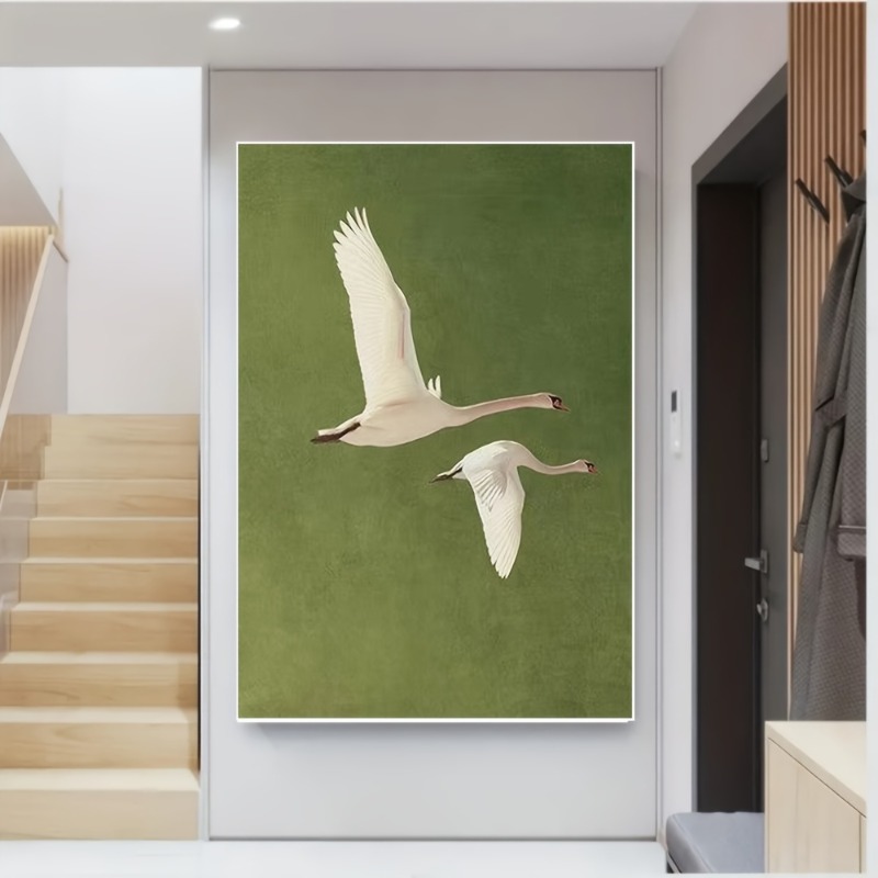 İki Uçan Kuğu Gerçekçi Tüy Dok - Home Office Backdrop incelemesi ve fiyatı