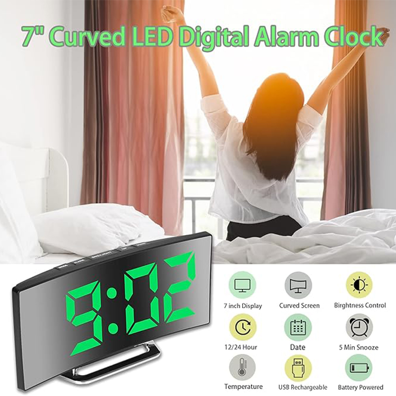 LED Dijital Çalar Saat Kavisli - Led Desk Clock incelemesi ve fiyatı