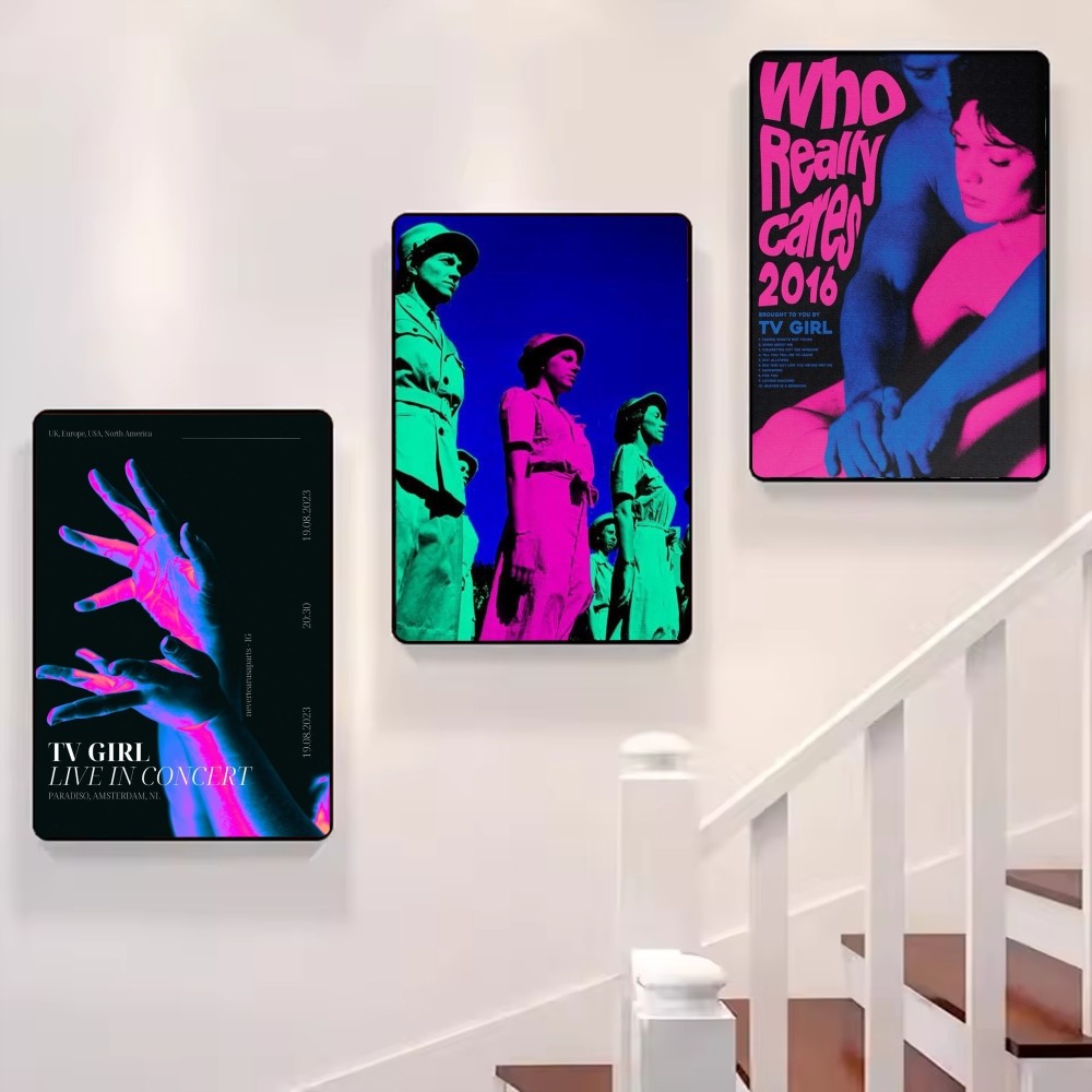 Pembe Mavi TV Kız sanat poster - Home Office And Tv Room Ideas incelemesi ve fiyatı